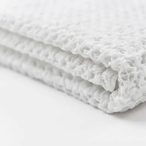 ONSEN Complete Bath Towel Set - Waffle Weave 100% Supima Cotton Towel - Lusciously Soft, Durable, Fast Absorbing Waffle Towel Bath Towel, White - Image 3