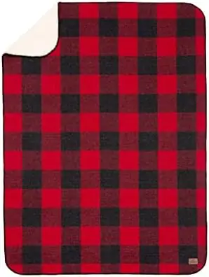 Pendleton 01297 Plaid Sherpa Cotton Throw Blanket Soft Plush Blanket Cozy Throw for Living Room Couch Sofa or Chair Warm Cotton Blankets, 70 x 50-Inch, Rob Roy - Image 2