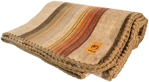 ALPAKITAS Alpaca Wool Blanket - Queen Size Blanket - Alpaca Throw Blankets - Wool Blanket Throw, Lightweight, Breathable, Hypoallergenic, Washable Wool Blanket - 87 x 64 inches (Brown) - Image 3