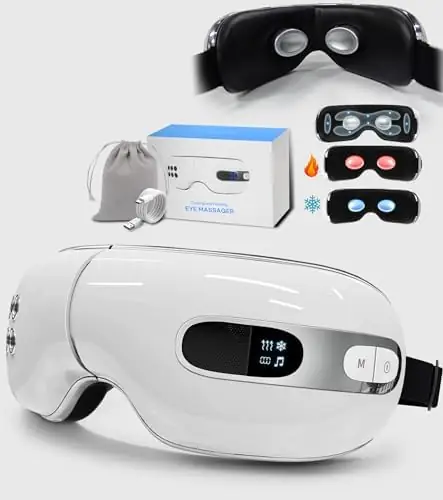 BOQUBOO Eye Massager with Heat and Cooling for Migraines, Reducing Dry Eyes, Puffy Eyes and Eyestrain - Heated Eye Massager Mask Massage Eyes and Temples for Relaxation - Ideal Gift for Women and Men - Image 9