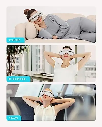 ALLJOY Eye Massager with Heat and Cooling for Migraines, Dry Eyes, and Dark Circles - Rechargeable Bluetooth Music Heated Eye Mask Massager for Sleeping and Relaxing - Ideal Gifts for Men/Women - Image 9