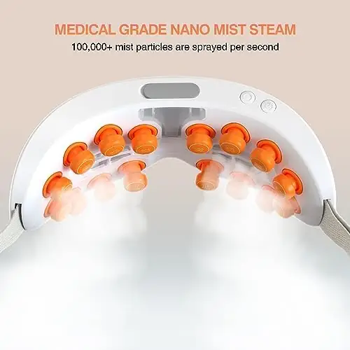 TMOMT Heated Mist Eye Massager for Migraines, with Heat, Compression, Bluetooth, Acupoint Massager Mask Eye Care Device for Relax Eye Strain, Dark Circles, Dry Eyes, Birthday Gift for Women/Men - Image 2