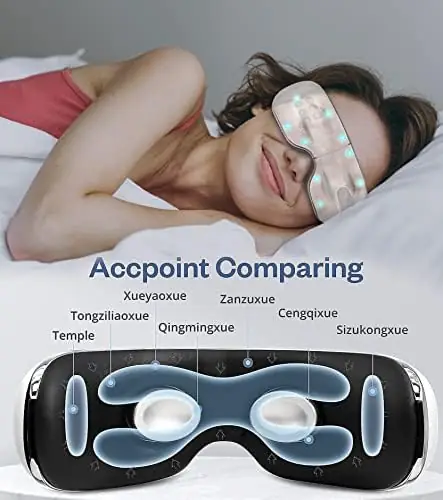 BOQUBOO Eye Massager with Heat and Cooling for Migraines, Reducing Dry Eyes, Puffy Eyes and Eyestrain - Heated Eye Massager Mask Massage Eyes and Temples for Relaxation - Ideal Gift for Women and Men - Image 3