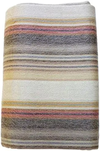 DAVLINA, Alpaca Wool Throw Blanket | 95"x67" | Super Soft, Lightweight, Breathable and Hypoallergenic | Non-Itchy or Scratchy (Beige Brown Varicolored) - Image 4