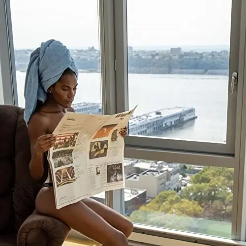 Mosobam 700 GSM Luxury 8pc Large Oversized Bathroom Set, Allure Blue, 2 Bath Towels 30X58 2 Hand Towels 16X30 4 Face Washcloths (Wash Cloth) 13X13, Turkish Towel Sets, Viscose Made from Bamboo - Image 3