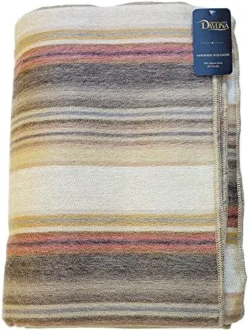 DAVLINA, Alpaca Wool Throw Blanket | 95"x67" | Super Soft, Lightweight, Breathable and Hypoallergenic | Non-Itchy or Scratchy (Beige Brown Varicolored) - Image 6
