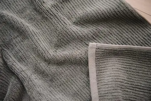Cozy Earth Charcoal Ribbed Bath Towel - Image 6