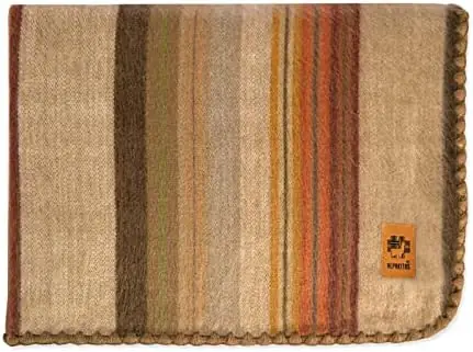 ALPAKITAS Alpaca Wool Blanket - Queen Size Blanket - Alpaca Throw Blankets - Wool Blanket Throw, Lightweight, Breathable, Hypoallergenic, Washable Wool Blanket - 87 x 64 inches (Brown)