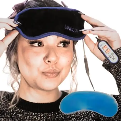 Unclog(ic) Rose Quartz Dry Eye Mask | USB Heated Eye Mask with Controller for Warm Compress + Cooling Eye Mask for Puffy Eyes | All in One Eye Care Relaxation Gift Kit for Dry Eye Relief, Pack of 1